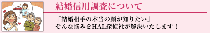結婚信用調査について