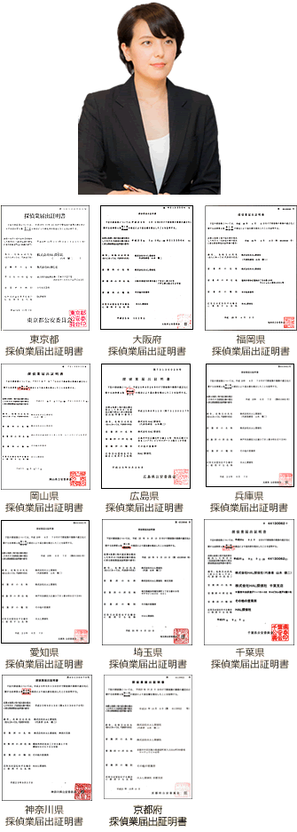 各支部の届出証明書
